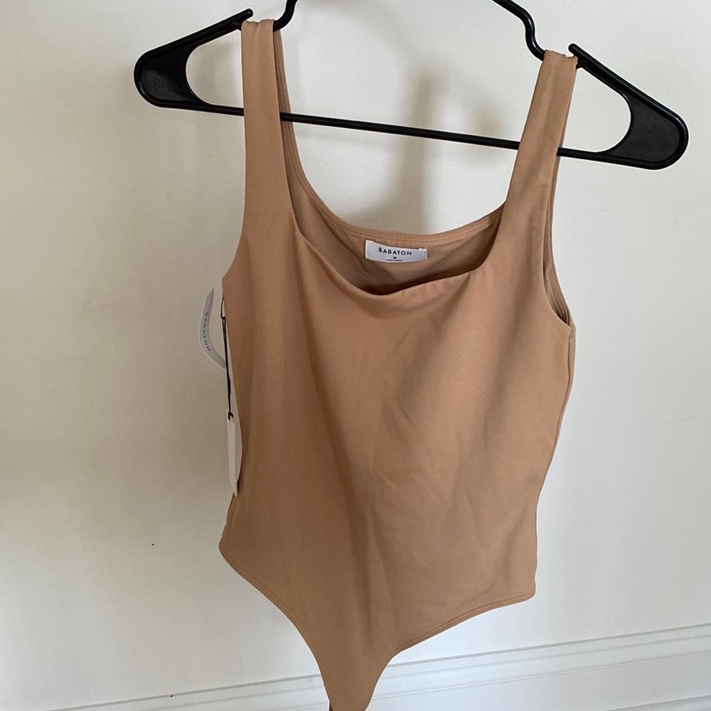 Aritzia Babaton Countour Tank Bodysuit, size M, classic tan, never worn